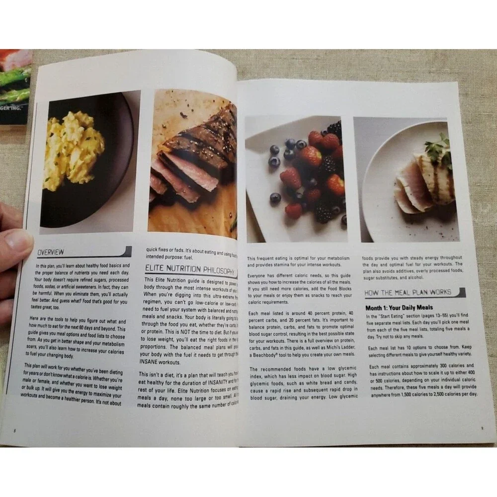 Insanity Fitness Program Elite Nutrition Guide Book By Beachbody - Book Only